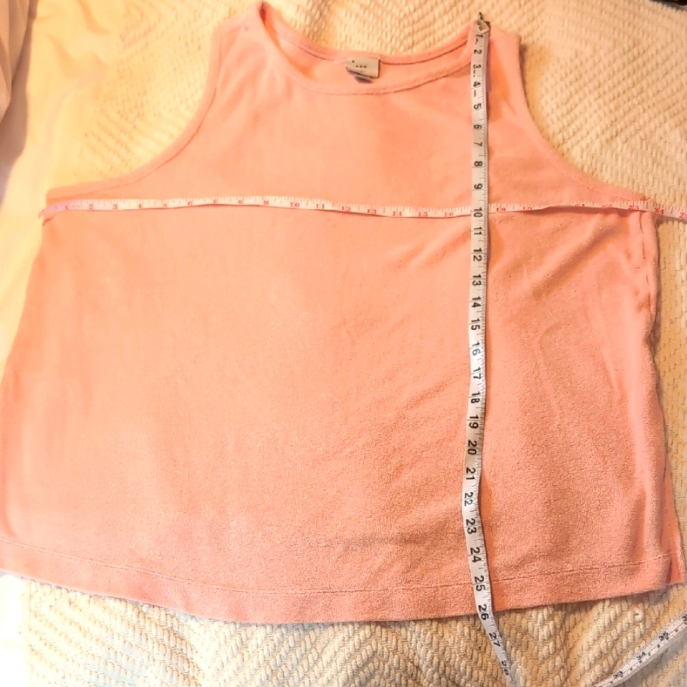 A New Day 1X Peach Terry Cloth Tank. EUC.